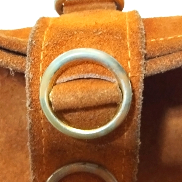 Vintage " 1970' s Brown Fringe Suede Shoulder Bag - Picture 7 of 12